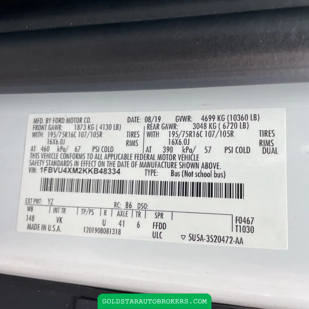 2019 Ford Transit 350 HD XL