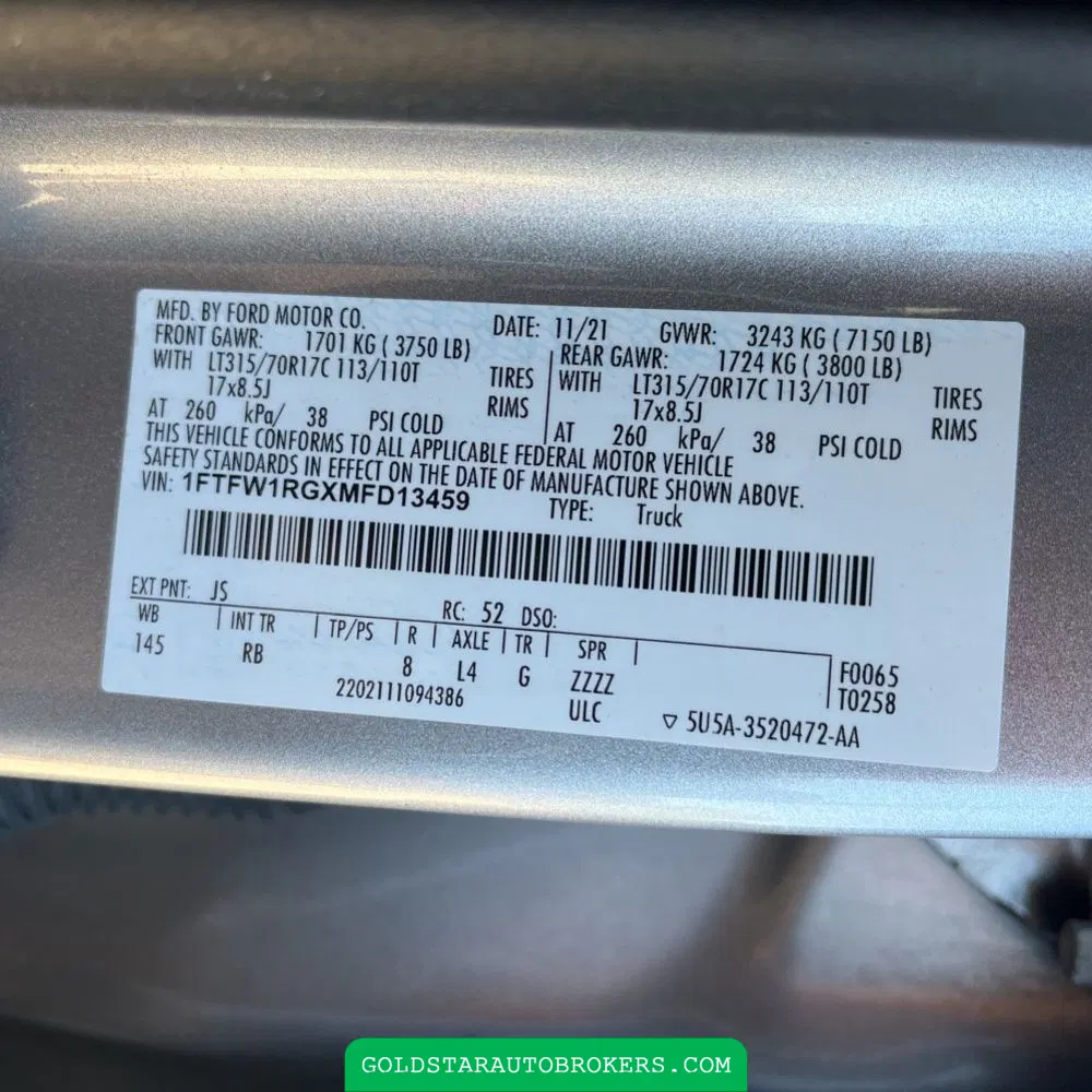 2021 Ford F-150 Raptor