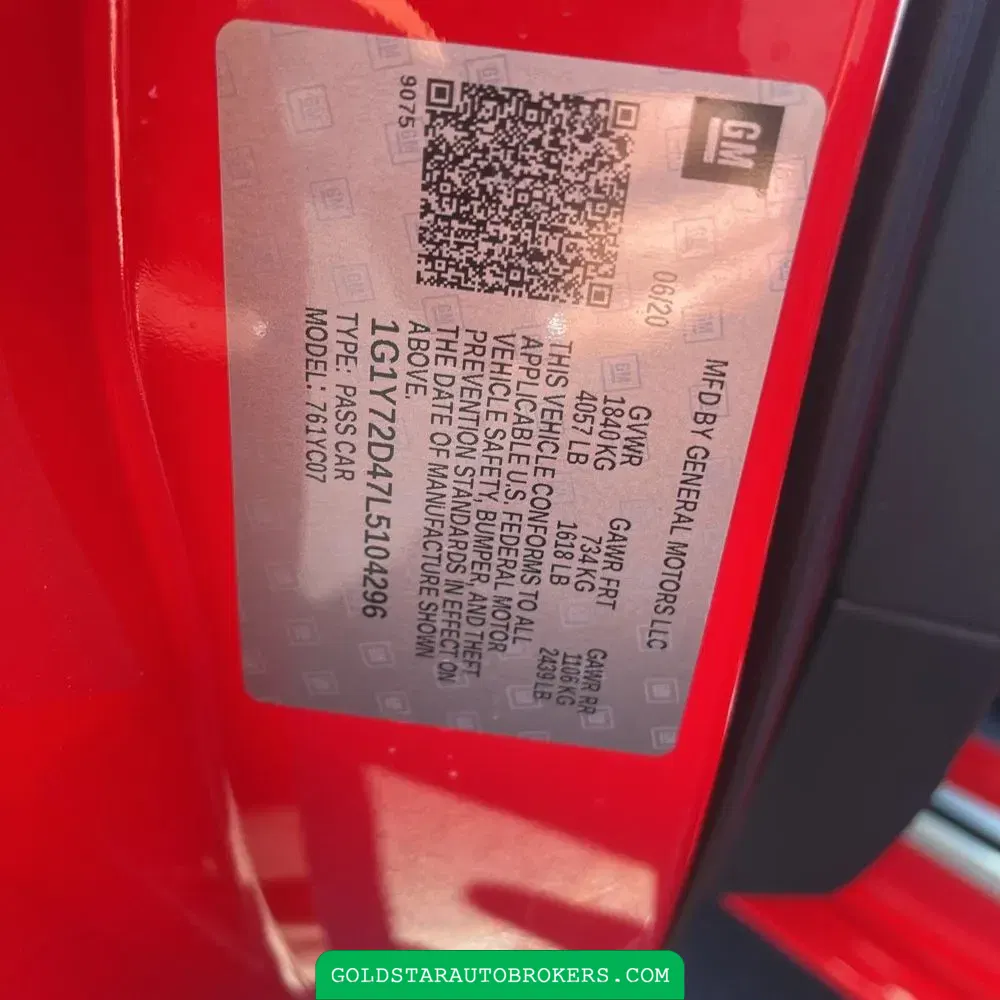2020 Chevrolet Corvette Stingray