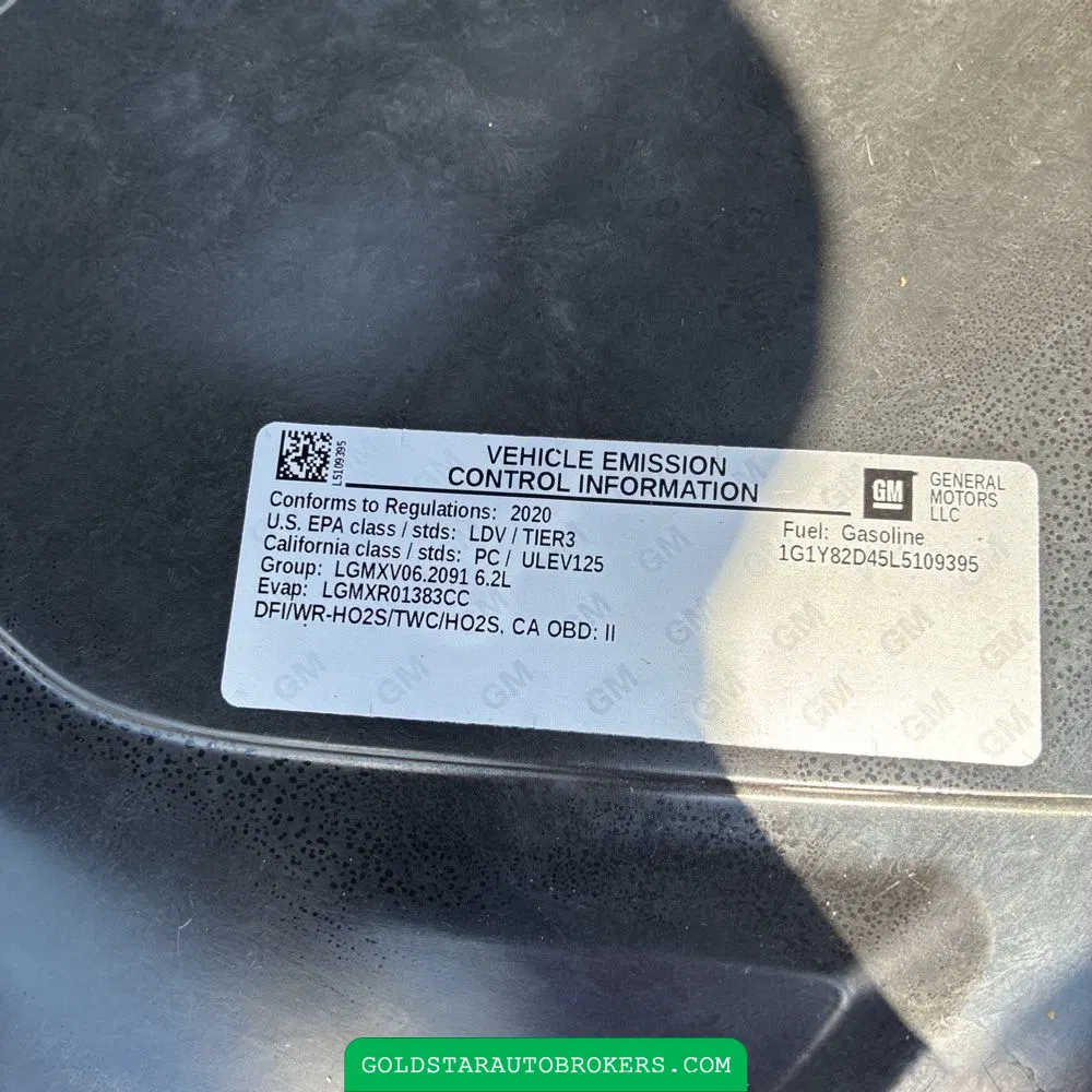 2020 Chevrolet Corvette Stingray