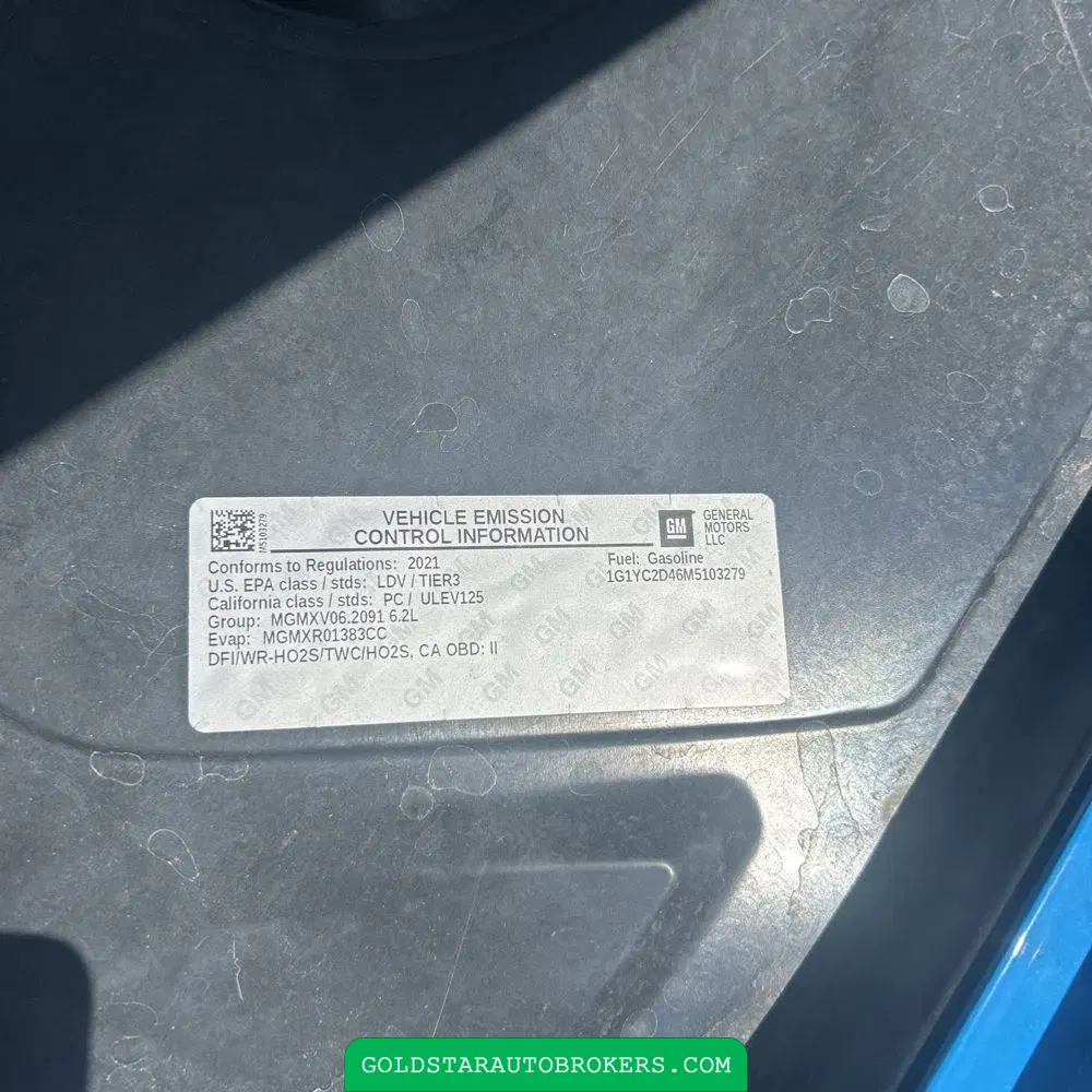 2021 Chevrolet Corvette Stingray