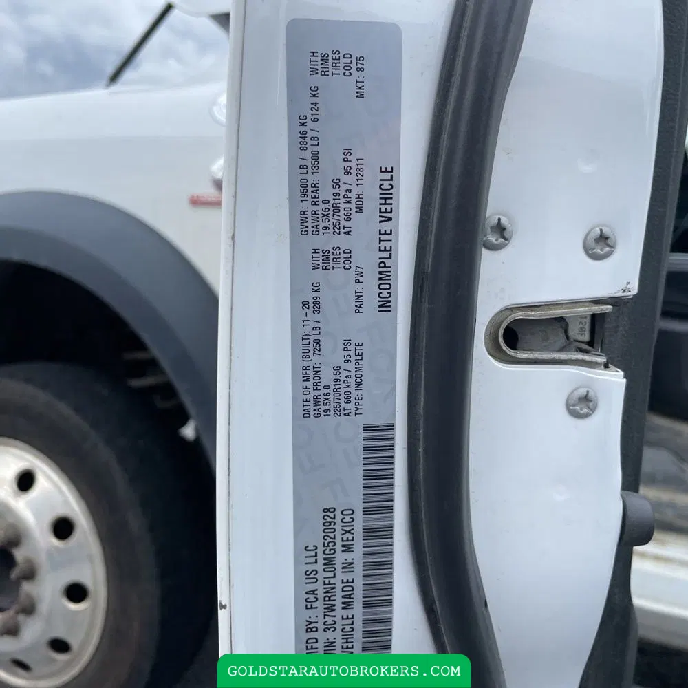 2021 Ram Commercial Tradesman CA60-84 CREW CAB/CHASSIS 4X4 6.7L