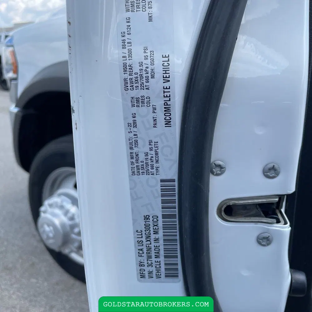 2022 Ram Commercial Tradesman CA60-84 CREW CAB/CHASSIS 4X4 6.7L