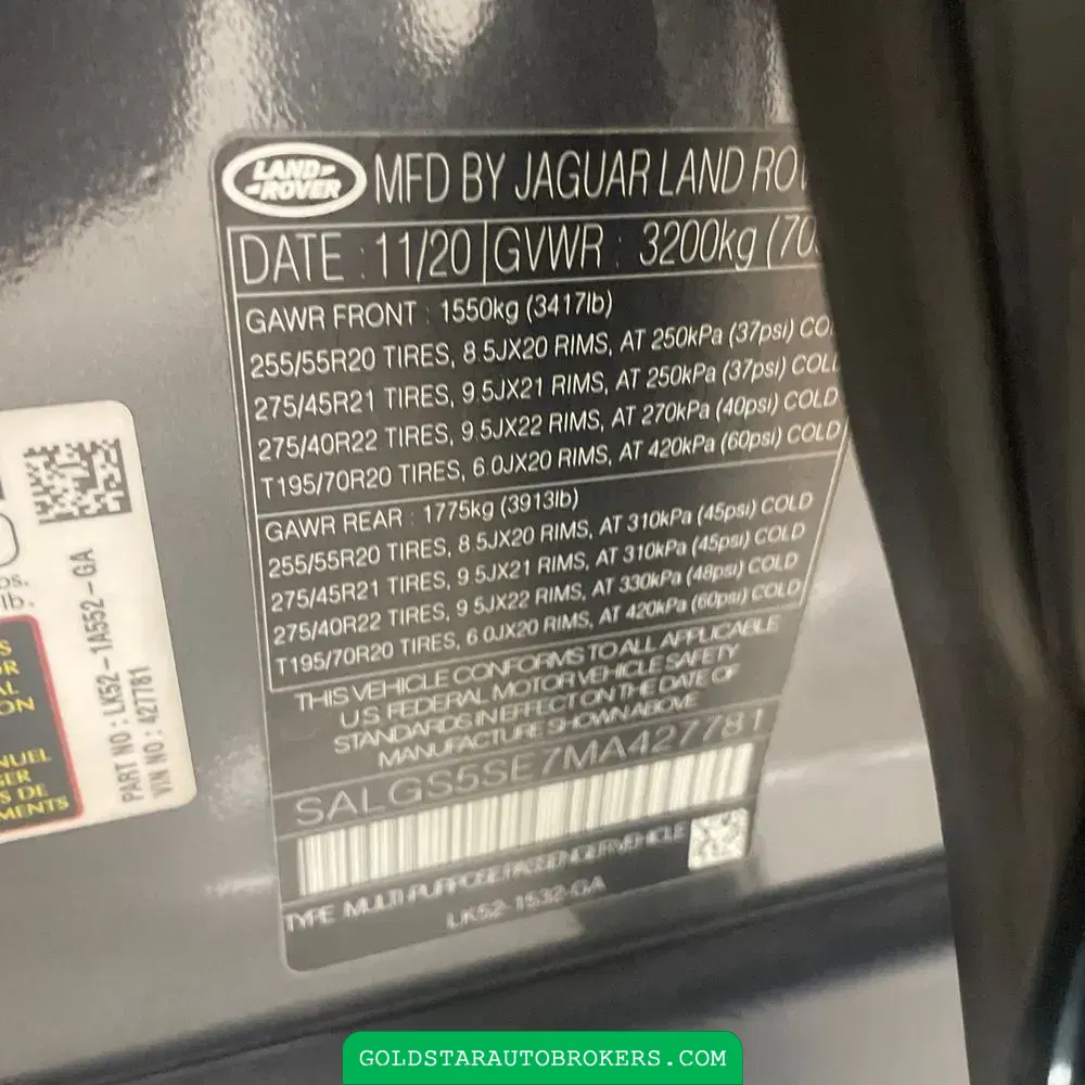 2021 Land Rover Range Rover Westminster P525
