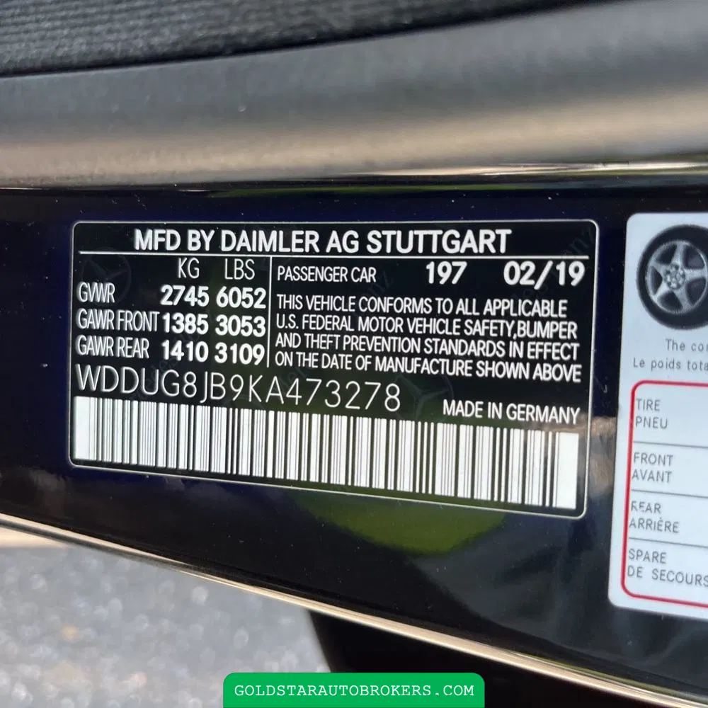 2019 Mercedes-Benz S-Class AMG S 63