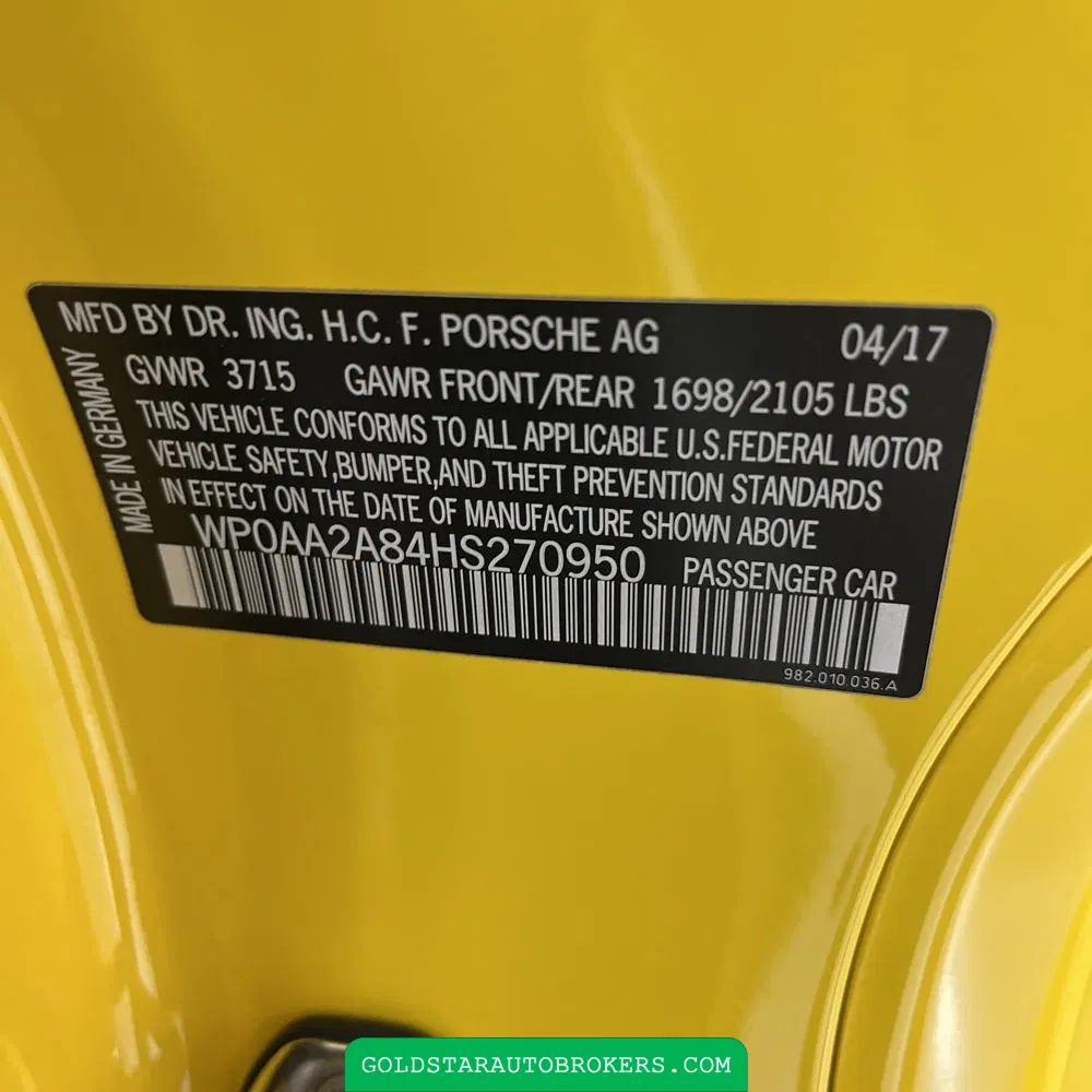 2017 Porsche 718 Cayman Base