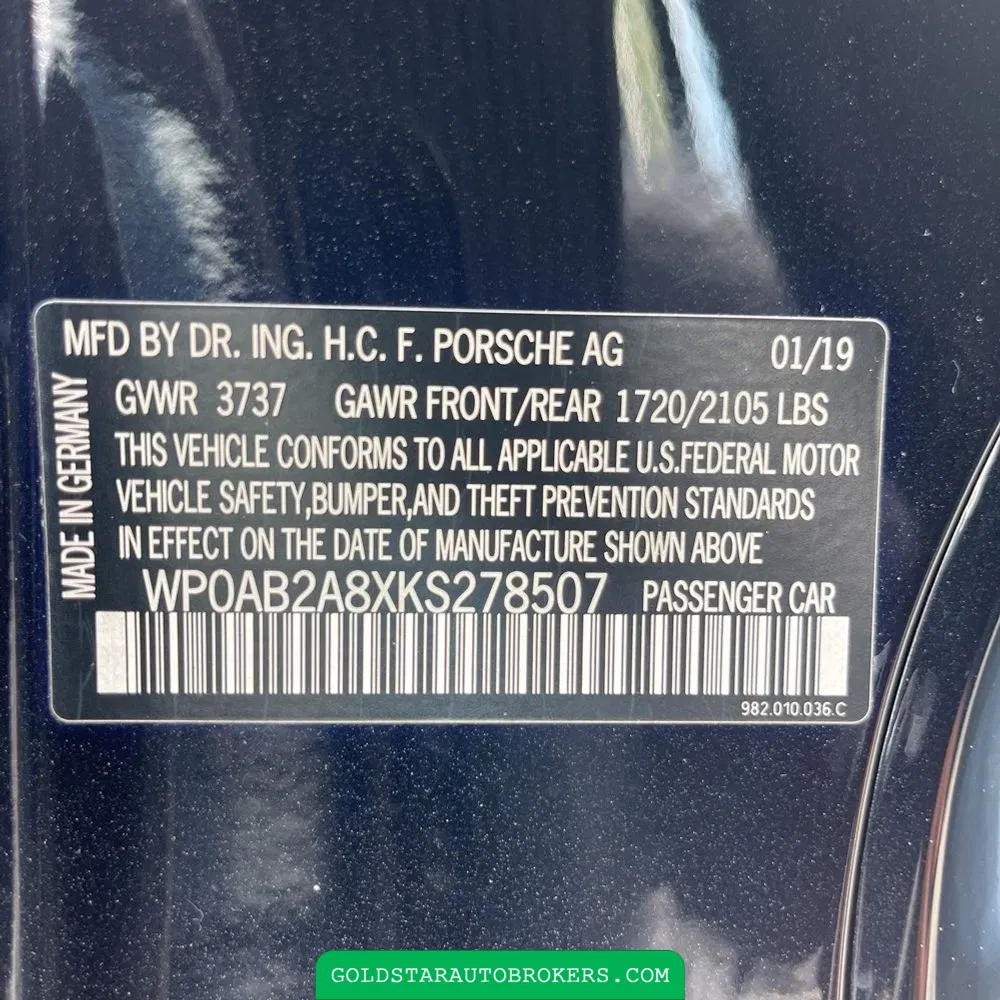 2019 Porsche 718 Cayman S