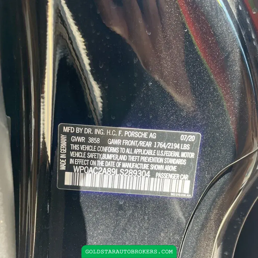 2020 Porsche 718 Cayman GT4