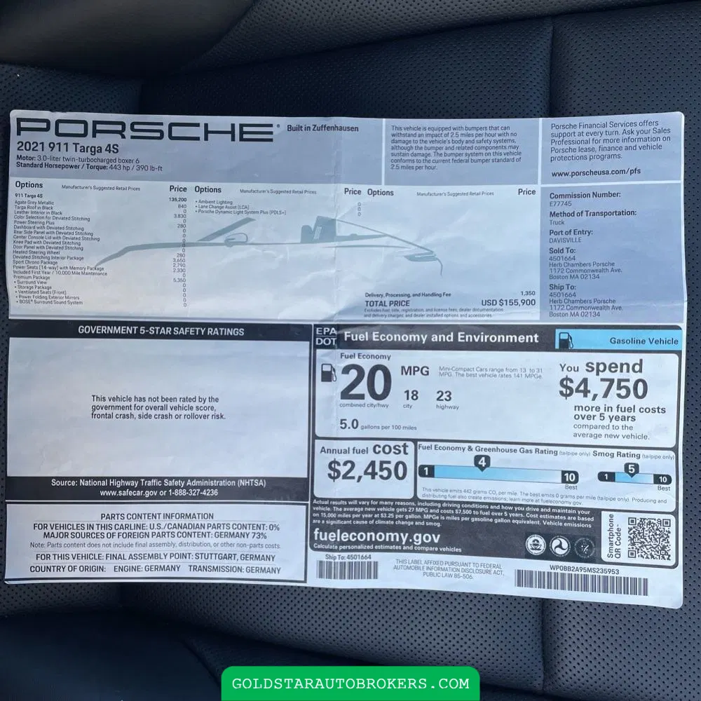2021 Porsche 911 Targa 4S
