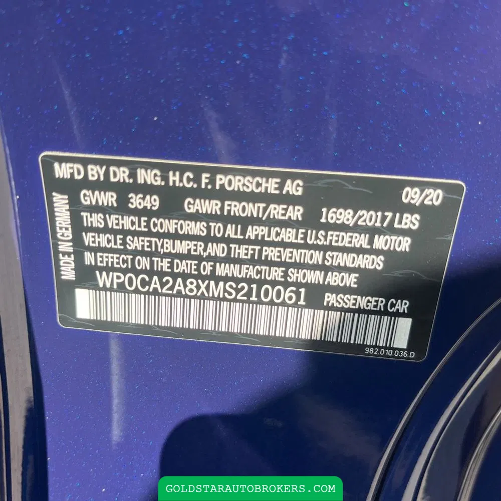 2021 Porsche 718 Boxster Base