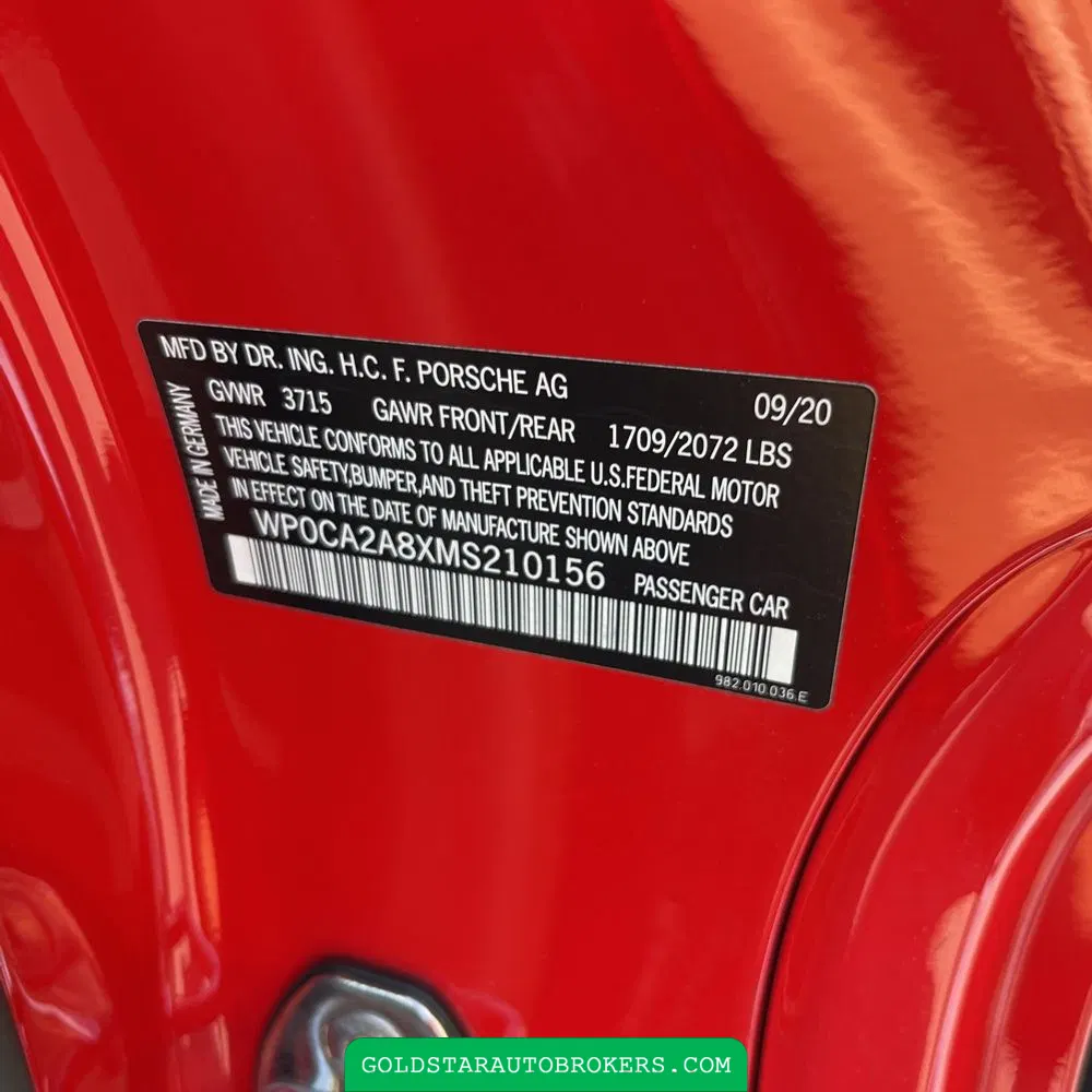 2021 Porsche 718 Boxster Base