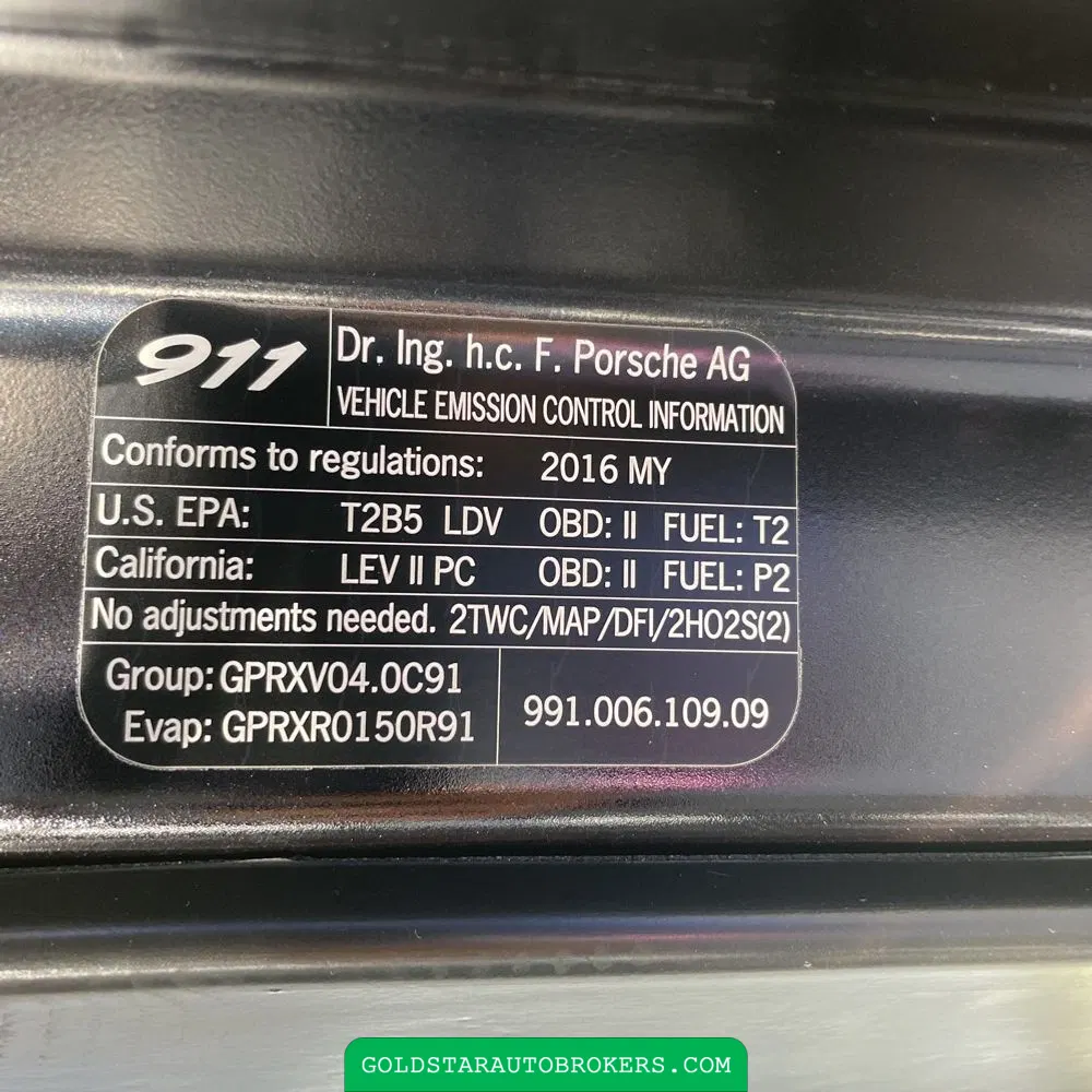 2016 Porsche 911 Carrera 2 Black Edition