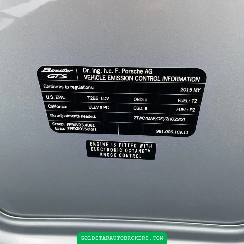 2015 Porsche Boxster GTS