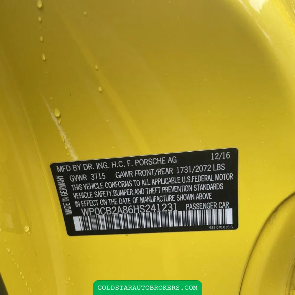 2017 Porsche 718 Boxster S