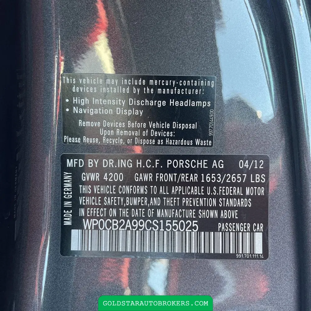 2012 Porsche 911 Carrera S