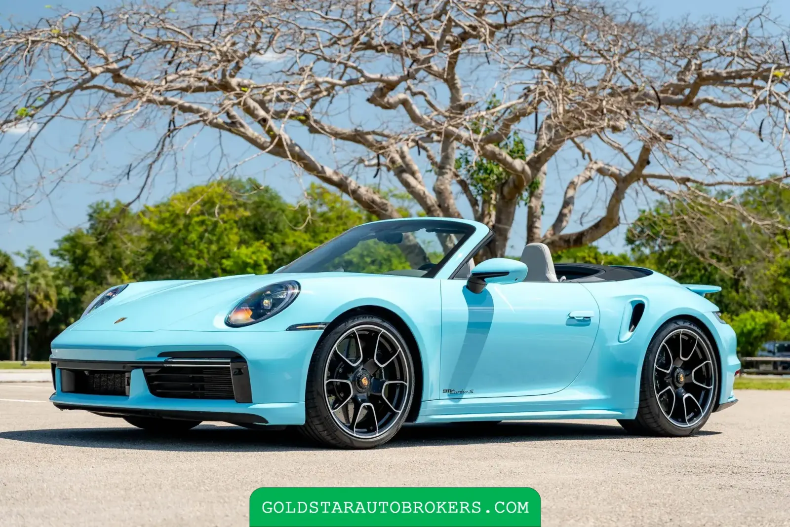 Olympic Blue 2024 Porsche 911 Turbo S Cabriolet