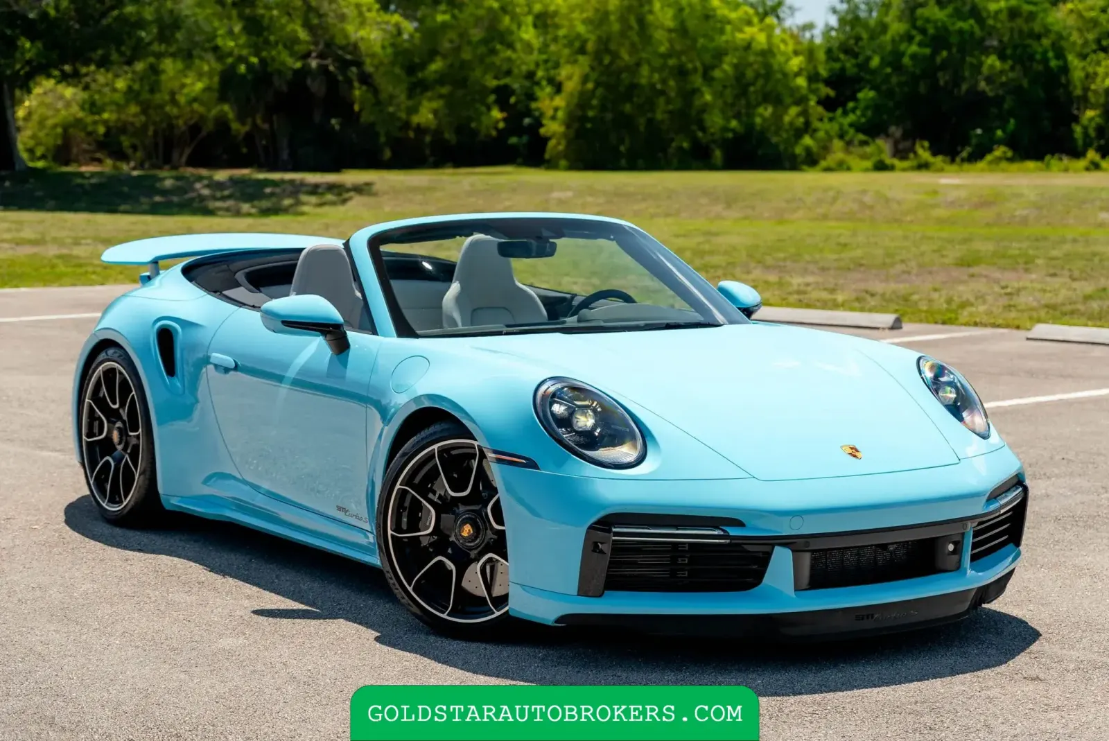 Olympic Blue 2024 Porsche 911 Turbo S Cabriolet