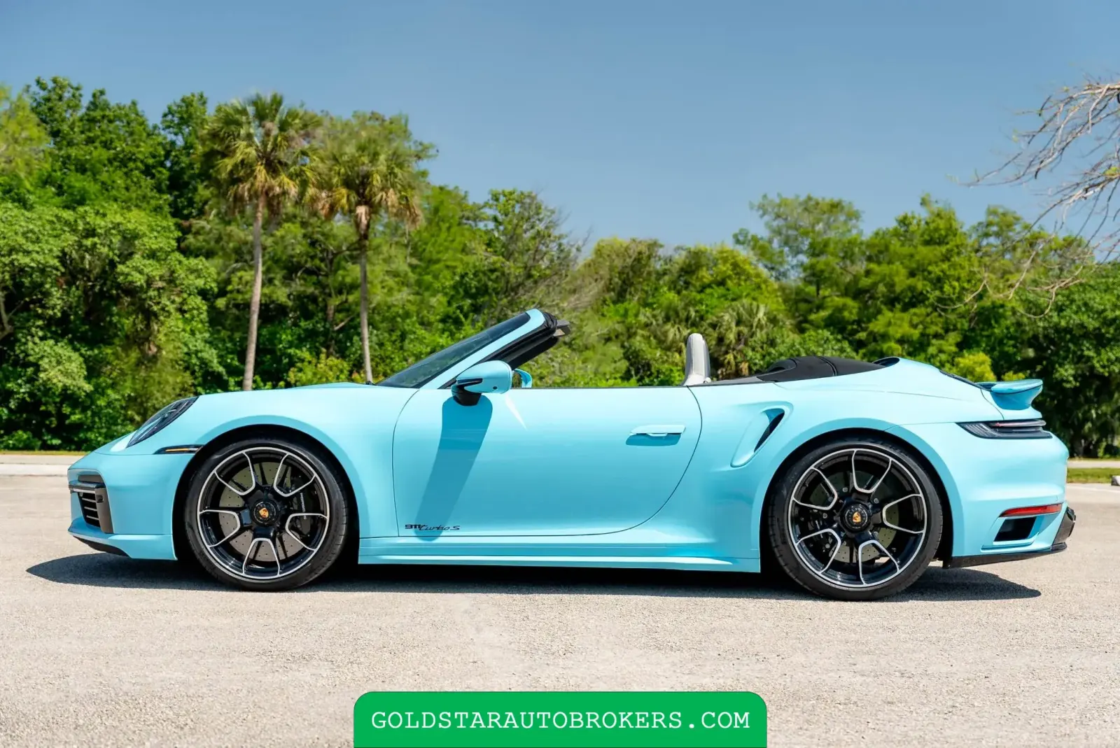 Olympic Blue 2024 Porsche 911 Turbo S Cabriolet