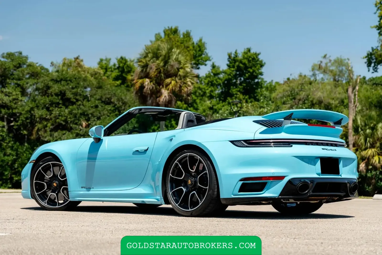 Olympic Blue 2024 Porsche 911 Turbo S Cabriolet