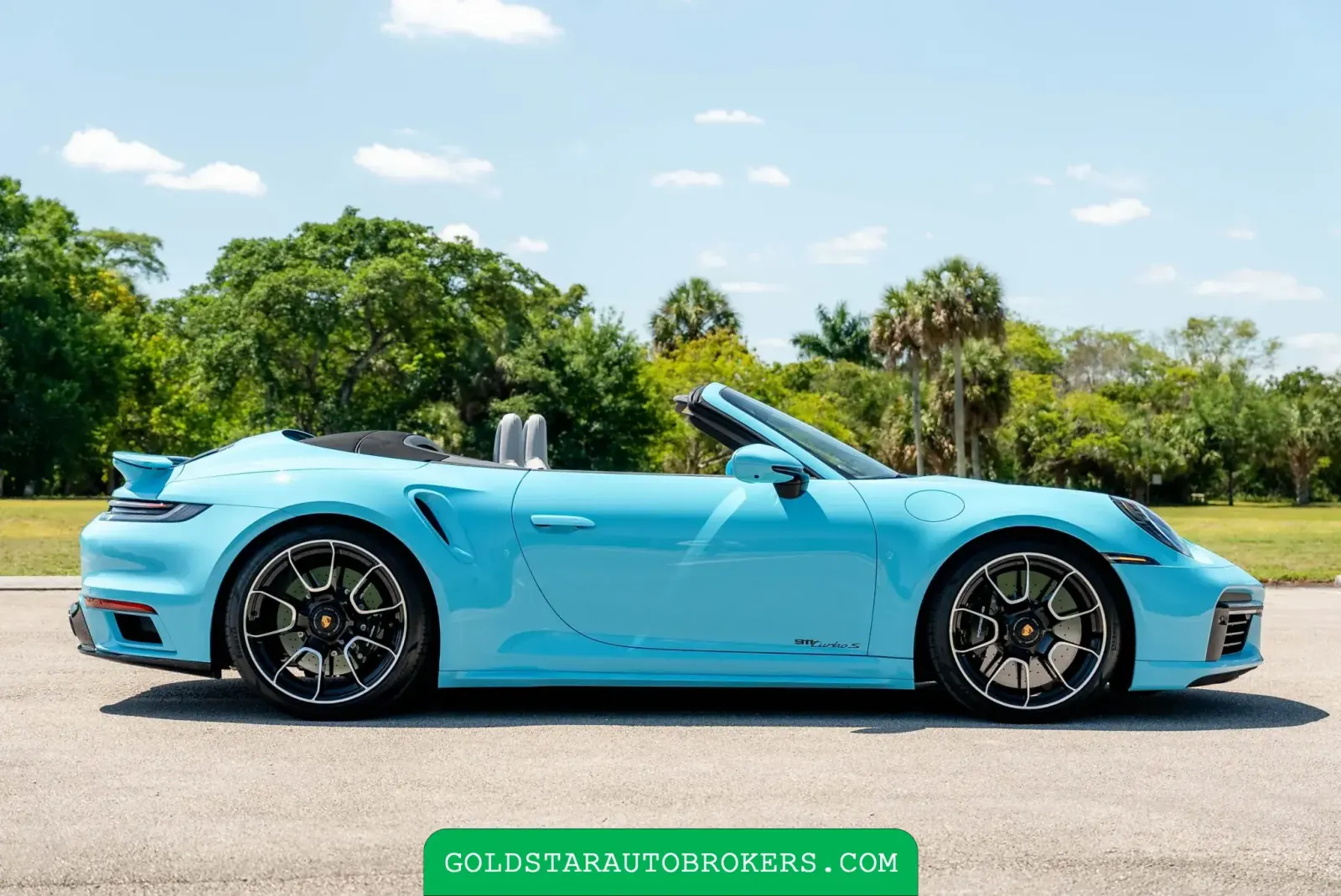 Olympic Blue 2024 Porsche 911 Turbo S Cabriolet