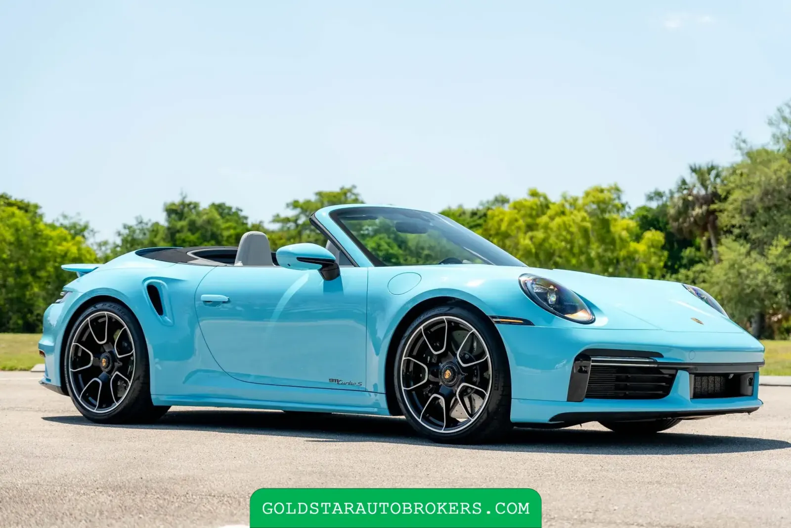 Olympic Blue 2024 Porsche 911 Turbo S Cabriolet