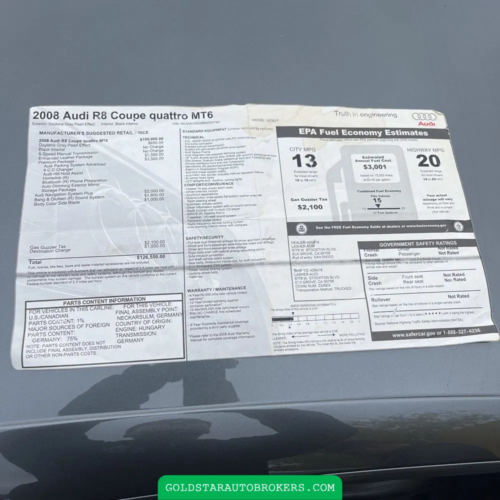 2008 Audi R8